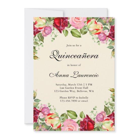 Elegant Floral Garden Quinceañera