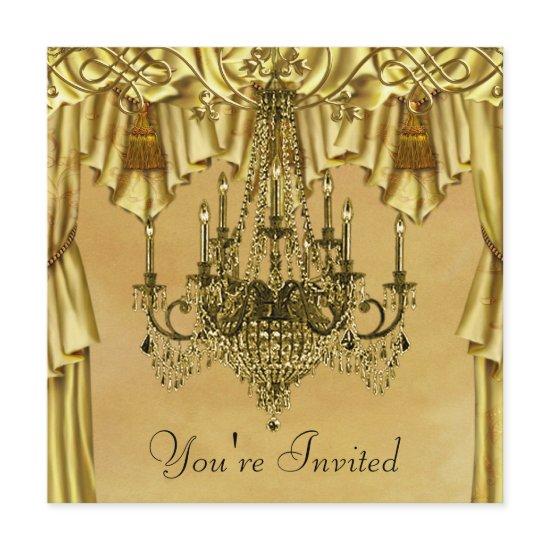 Elegant Gold Chandelier Gold Party