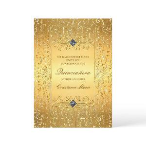 Elegant Gold Frame Quinceanera