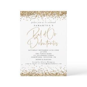 Elegant Gold Glitter Bal D Or Debutantes Party