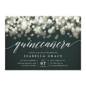 Elegant Gold Lights Quinceanera