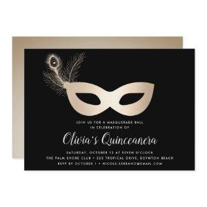 Elegant Gold Masquerade Theme Quinceanera