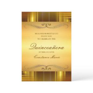 Elegant Gold on Gold Quinceanera