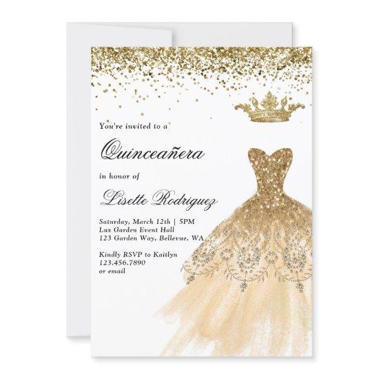 Elegant Gold Quinceanera