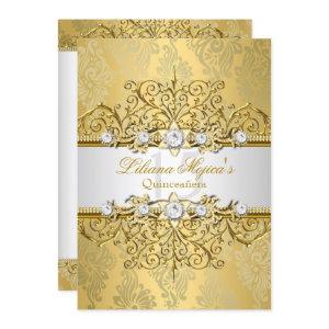 Elegant Gold Vintage Glamour Quinceanera