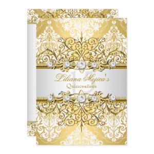 Elegant Gold White Vintage Glamour Quinceanera 4