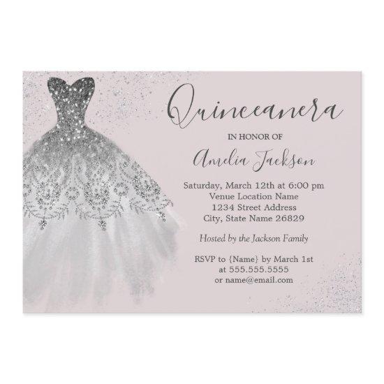 Elegant Gown Dusty Pink Quinceanera