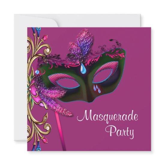 Elegant Hot Pink Masquerade Party