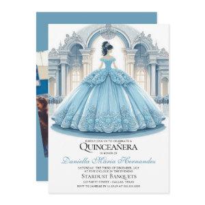 Elegant Ice Blue Quinceañera