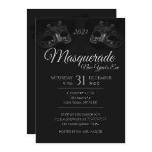 Elegant In Black Masquerade Party