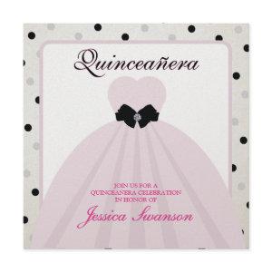 Elegant Lavender Blush and Black Quinceanera
