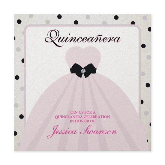 Elegant Lavender Blush and Black Quinceanera