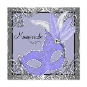 Elegant Lavender Purple Mask Masquerade Party