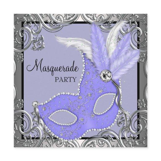 Elegant Lavender Purple Mask Masquerade Party