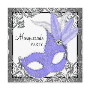 Elegant Lavender Purple Mask Masquerade Party
