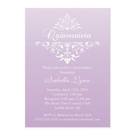 Elegant Lavender Purple Ombre Quinceañera Party