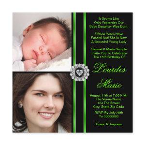 Elegant Lime Green Photo Quinceanera