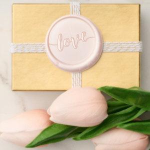 Elegant LOVE Stylish Modern Script Calligraphy Wax Seal Sticker