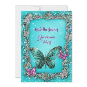 elegant luxury Butterflies turquoise purple classy