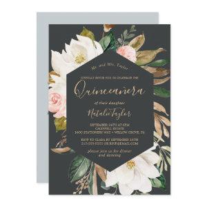 Elegant Magnolia | Black and White Quinceañera
