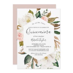 Elegant Magnolia | White and Blush Quinceañera