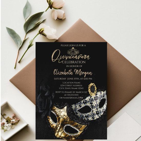 Elegant Masque,Confetti Masquerade Quinceañera