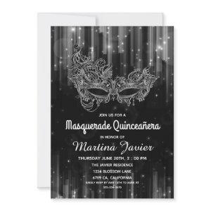 Elegant Masquerade Quinceañera Black 15th Birthday
