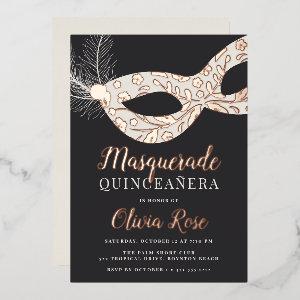 Elegant Masquerade Theme Quinceanera Foil