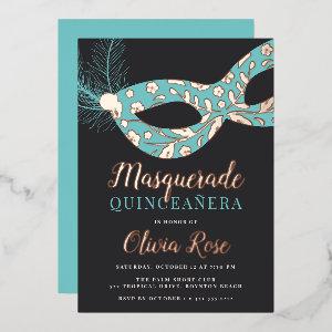 Elegant Masquerade Theme Quinceanera Foil