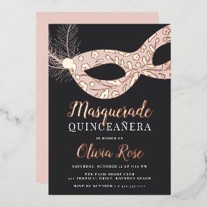 Elegant Masquerade Theme Quinceanera Foil