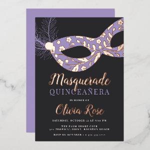 Elegant Masquerade Theme Quinceanera Foil