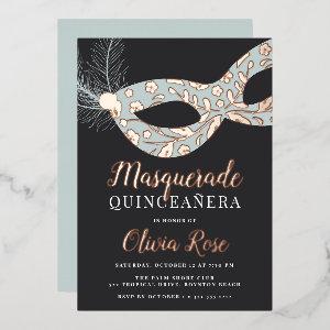 Elegant Masquerade Theme Quinceanera Foil