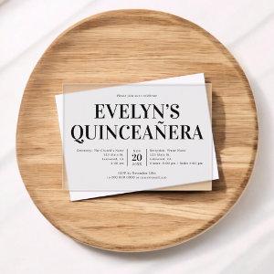 Elegant Minimalist Quinceanera Acrylic