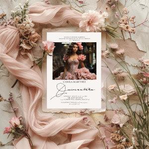Elegant Modern 2 Photo Quinceanera