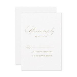Elegant Modern Calligraphy Gold RSVP