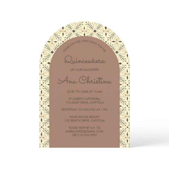 Elegant Modern Chic Boho Tile CUSTOM Quinceañera