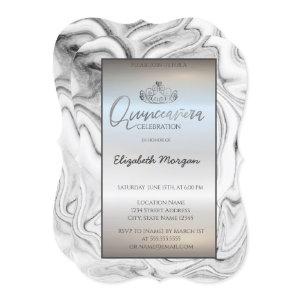 Elegant Modern Gold Tiara,Silver Marble