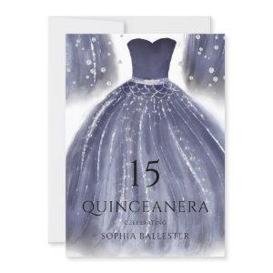 Elegant Navy Blue Quinceanera Dress Gown Party