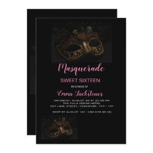 Elegant Pink Masquerade Mask Theme Sweet Sixteen