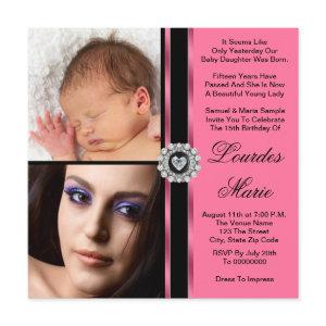 Elegant Pink Photo Quinceanera