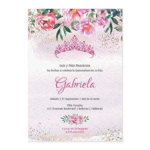 Elegant Pink Princess Tiara Quinceanera