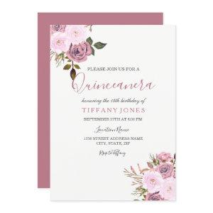 Elegant Pink & Rose Gold Quinceanera