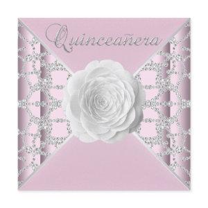 Elegant Pink Rose Quinceanera