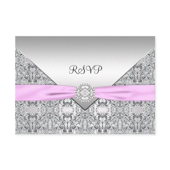 Elegant Pink RSVP Card