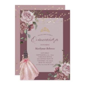 Elegant Princess Floral Quinceañera
