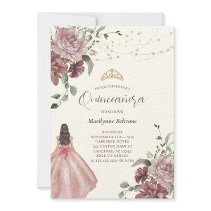 Elegant Princess Floral Quinceañera