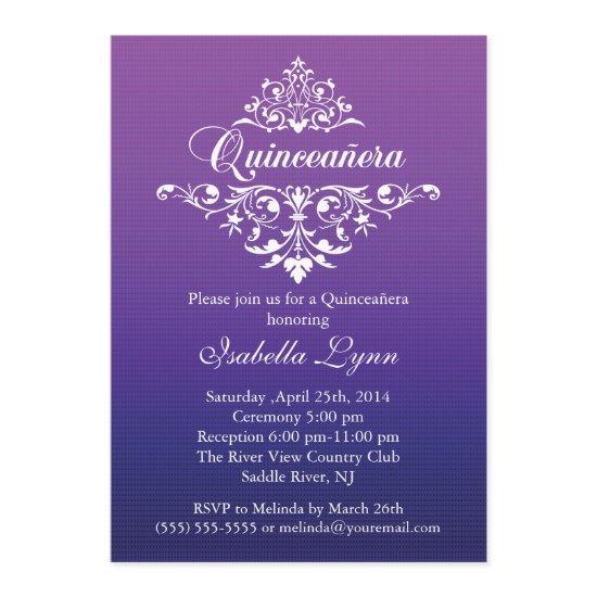 Elegant Purple Ombre Quinceañera Party