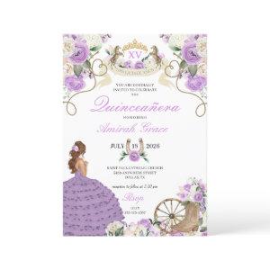 Elegant Purple Roses Western Cowgirl Quinceañera