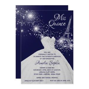 Elegant Quinceañera Gown Eiffel Tower