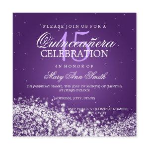 Elegant Quinceanera Party Sparkling Wave 2 Purple